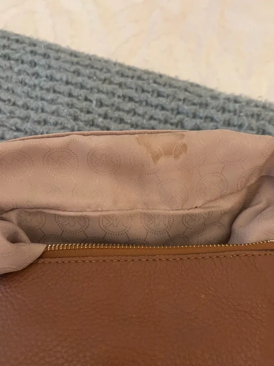 Michael Kors Cognac Pebbled Leather Shoulder Bag with Tassel - Picture 7 of 7